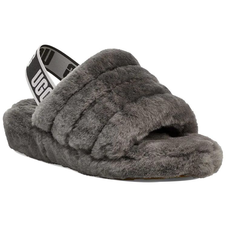 UGG Fluff Yeah Slide Женские кроссовки Charcoal Серые 1095119-CHRC