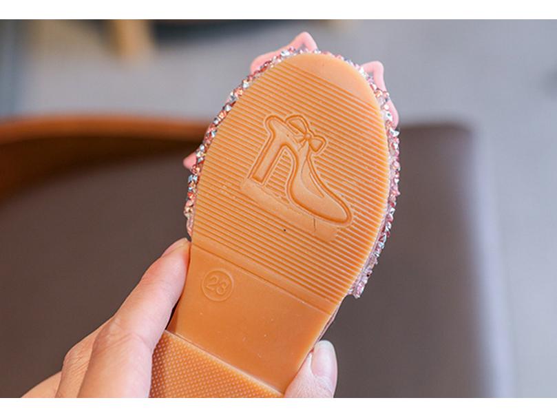 Весна/Лето 2023 Корейские сандалии для девочек на мягкой подошве со стразами - Танцевальная обувь в стиле принцессы