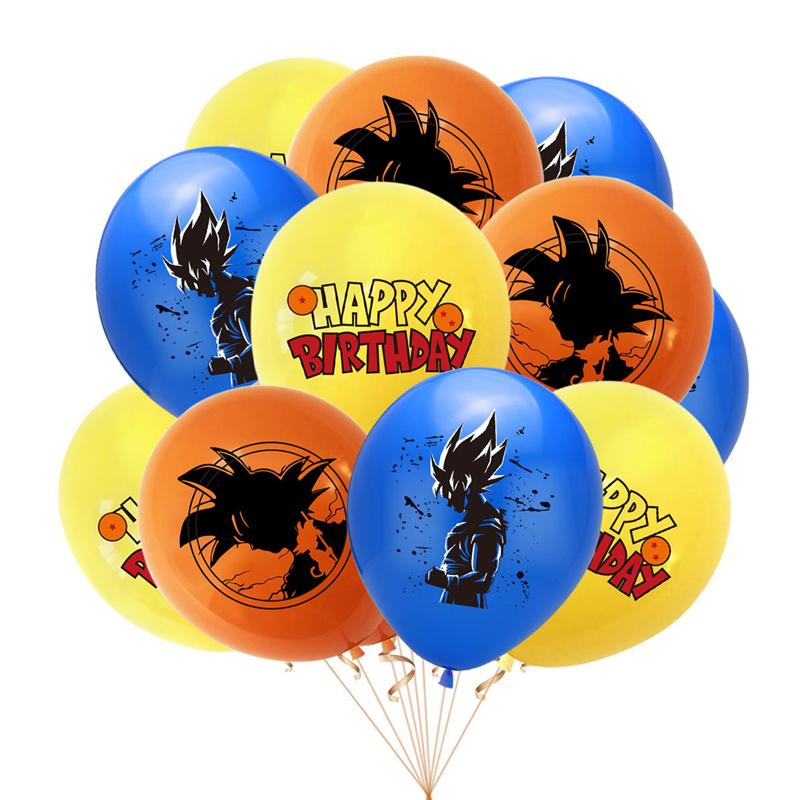 12pcs 12Inch Dragon Ball Latex Balloon Party Supplies Son Goku Party Balloon Balloons Kids Birthday Party Dcorations Gift Toys