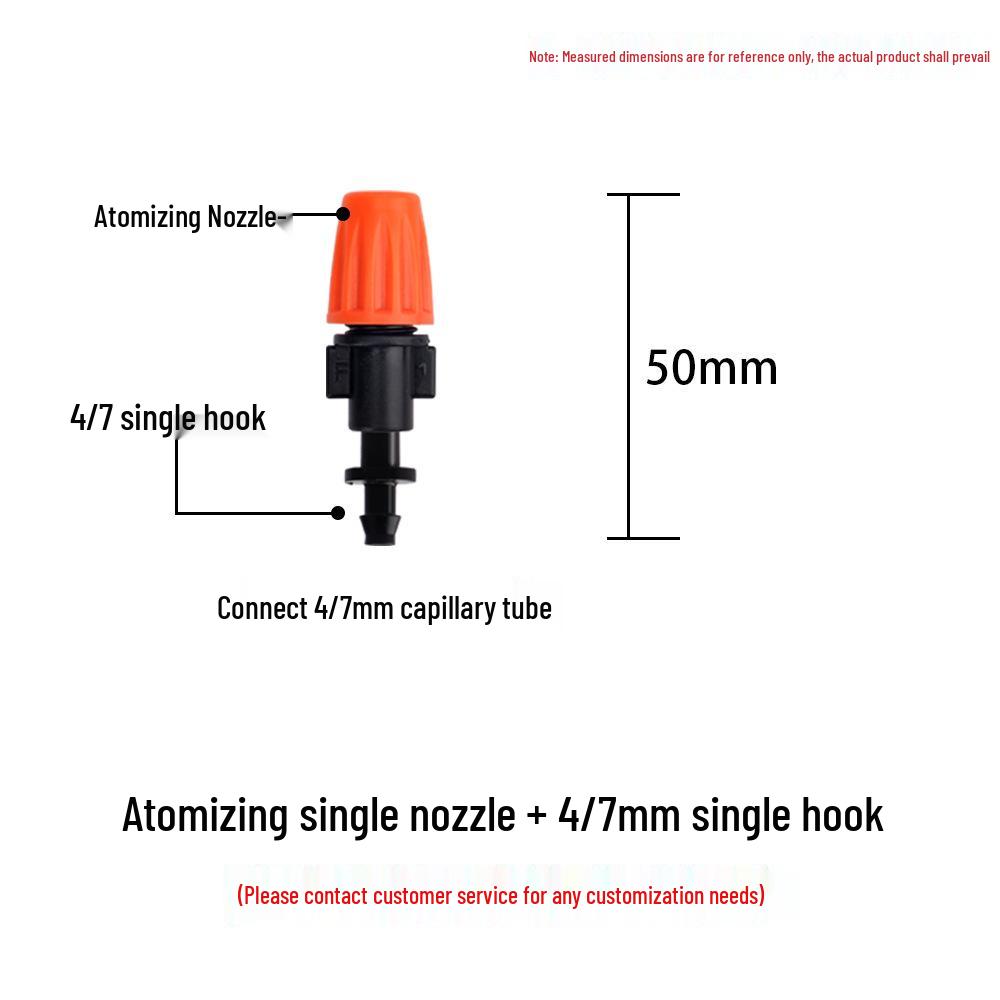 Orange Automatic Atomizing Sprinkler Head for Garden Irrigation - Flower Waterer, Drip Irrigation, Cooling, and Dust Removal Accessories