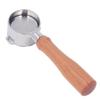 51mm Bottomless Portafilter Stainless Steel 2 Ears Bottomless Filter Holder Portafilter with Wooden