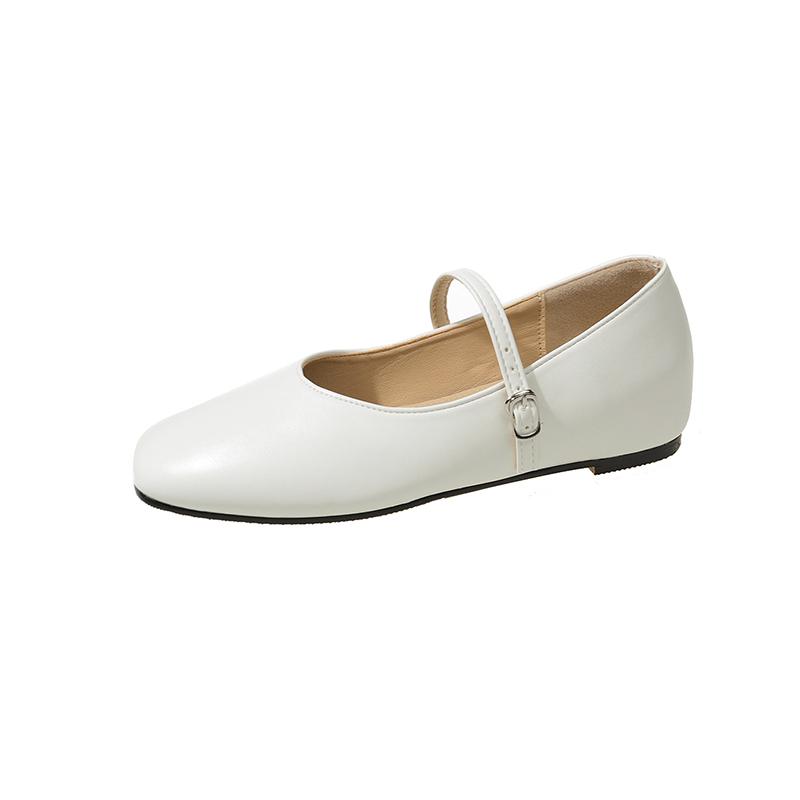 Женская обувь 2024 года, горячая распродажа, женские туфли на плоской подошве с пряжкой на ремешке, модные повседневные туфли на плоской подошве, женские новые тапочки с круглым сплошным носком