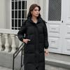 Womens Long Winter Puffer Coat Hooded Zip Up Loose Fit Warm Cotton Jacket