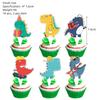 Dinosaur Cartoon Party Birthday Supplies Tableware Plates Cups Banner Tablecloth