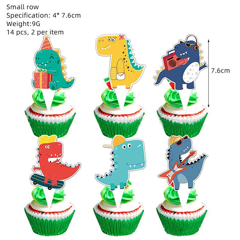 Dinosaur Cartoon Party Birthday Supplies Tableware Plates Cups Banner Tablecloth