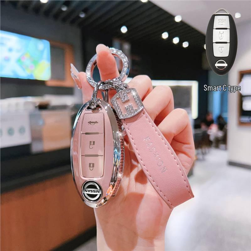 Чехол для ключей Nissan 14-го поколения для Sylphy, Kicks, Teana, Qashqai, Bluebird, 2023 X-Trail, Сумка-брелок для автомобиля, Унисекс
