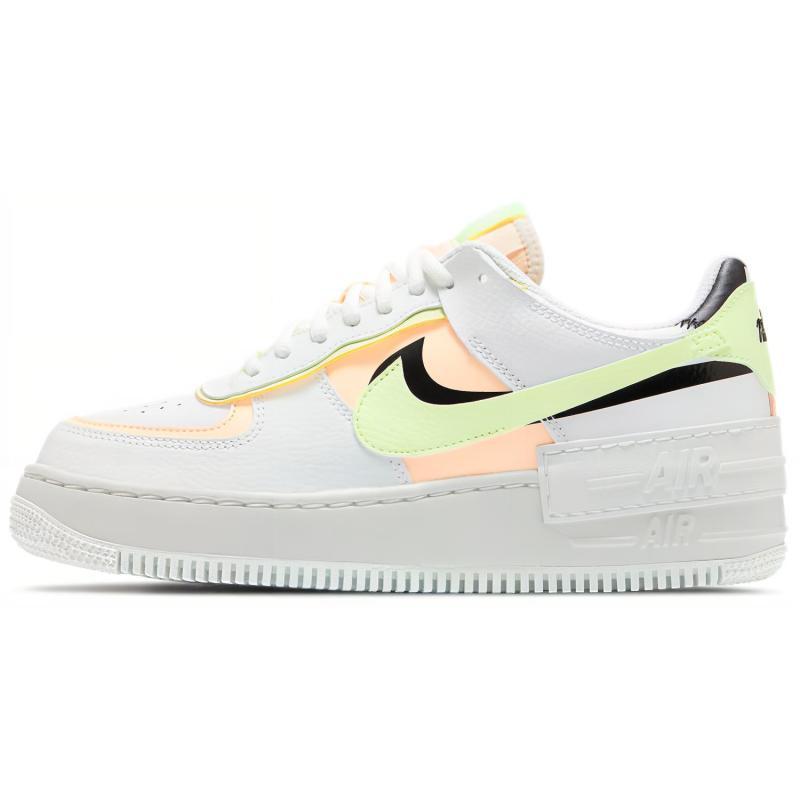 Nike Air Force 1 Low Shadow Summit White Barely Volt Crimson Tint Women's Sneakers CI0919-107