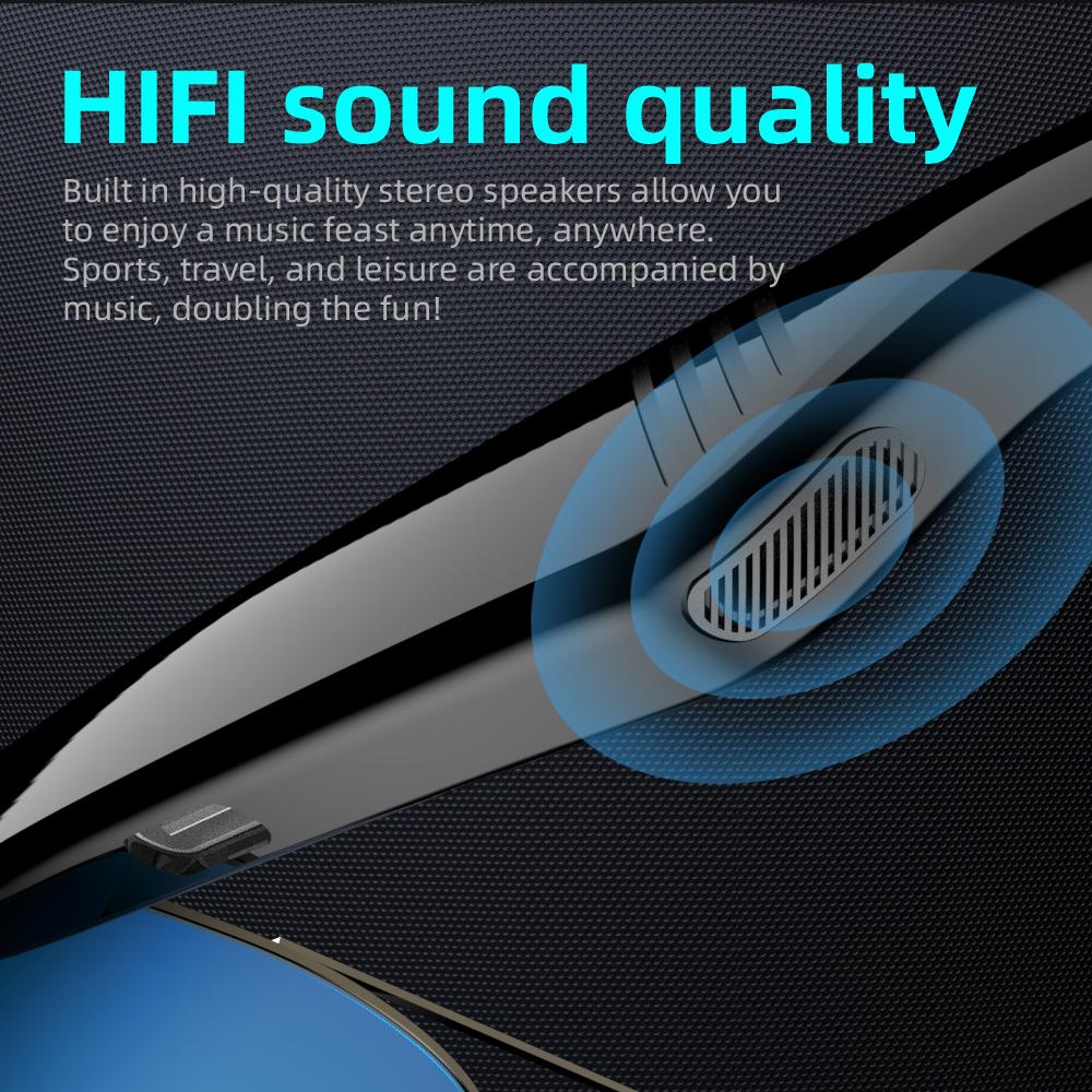 Умные Bluetooth 5.4 стереогарнитура очки беспроводные спортивные наушники анти-синий свет умные солнцезащитные очки