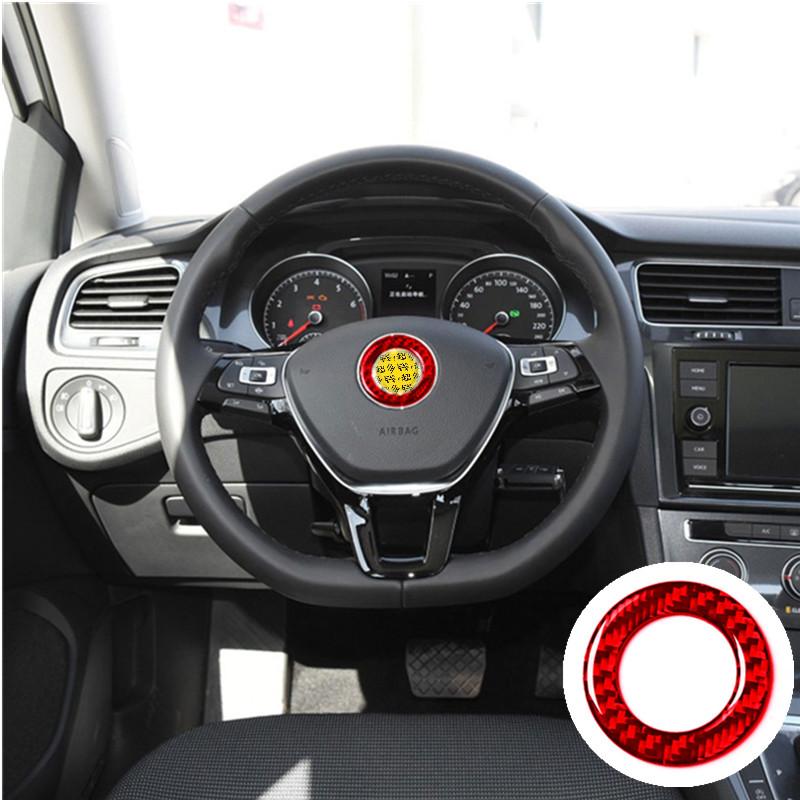 Защитное украшение салона автомобиля, красная наклейка из углеродного волокна для Volkswagen VW Golf 7 GTI MK7 2014-Стайлинг