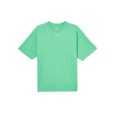 Спортивная одежда Essential Oversize однотонная футболка с круглым вырезом и коротким рукавом для женщин, топы, зеленый цвет DX7911-363