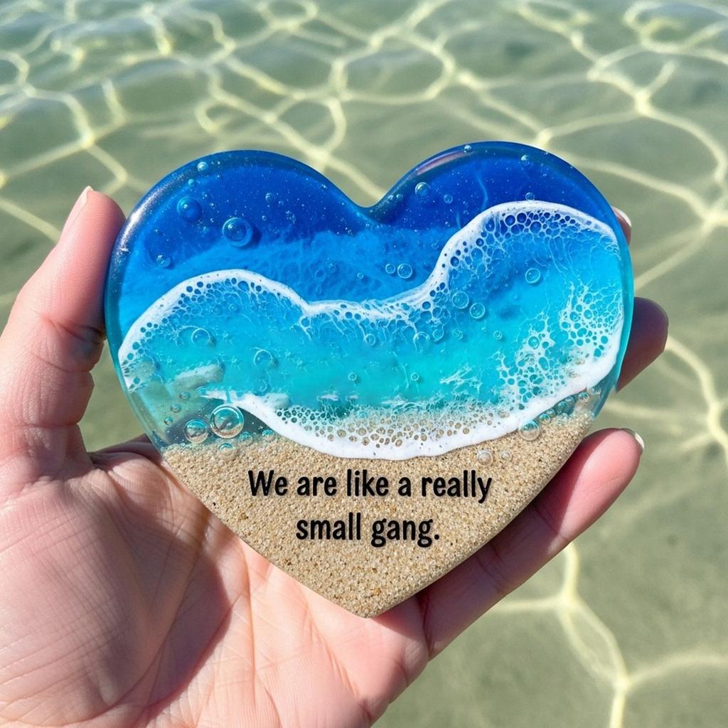 Ocean Pocket Heart, Ocean-inspired Decoration, Heart-shaped Stone, Smooth Decorative Souvenir, Commemorative Gift