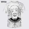 Новая 3D футболка Himiko Toga, повседневная летняя мужская футболка с коротким рукавом из японского аниме, унисекс, модная футболка в стиле хип-хоп
