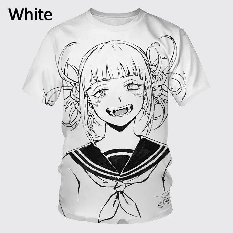 Новая 3D футболка Himiko Toga, повседневная летняя мужская футболка с коротким рукавом из японского аниме, унисекс, модная футболка в стиле хип-хоп