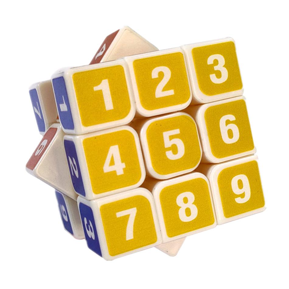 Веселый цифровой кубик Рубика 3x3, гладкий, без наклеек, Судоку 3x3x3, Магический куб, Головоломка, Кубо Магико, Игрушка, Подарки на День Рождения, Рождество для Детей