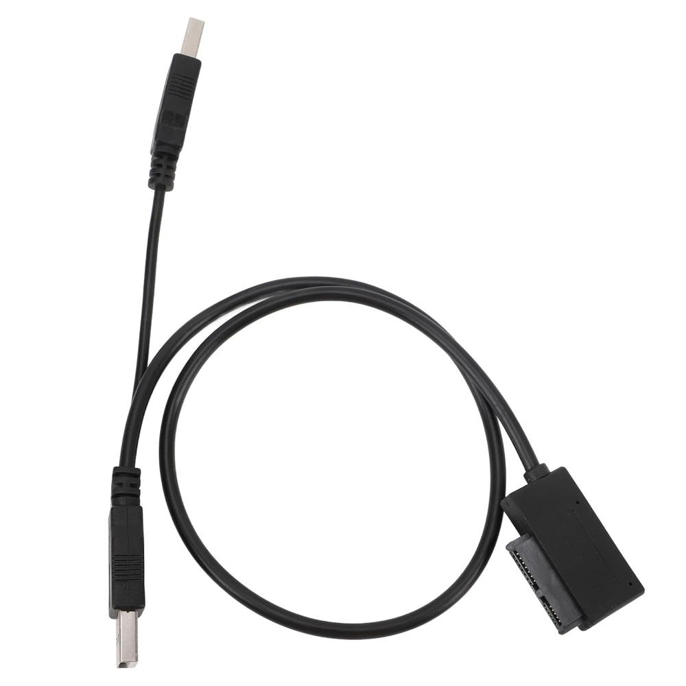 5Gbps Speed Slimline SATA Adapter USB 3.0 CD DVD ROM Cable Slimline USB to SATA Cable Laptop