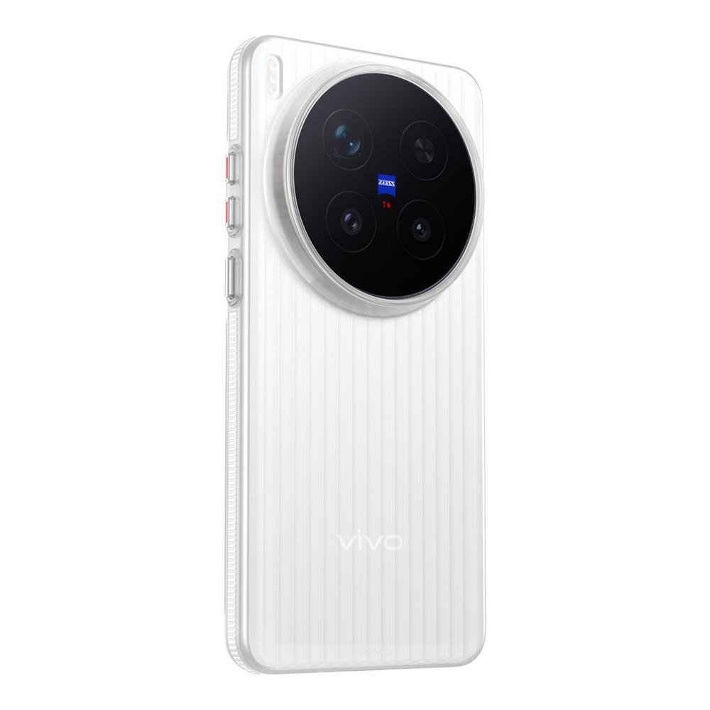 Роскошный Простой Гофрированный Чехол для Багажа и Телефона Для Vivo X300 Ultra X300 Pro X300 Жесткий ПК Полупрозрачный Ударопрочный Защитный Тонкий Чехол