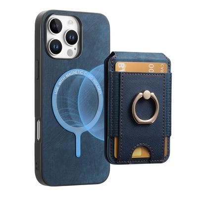 Для iPhone 16 Pro Max 15 14 Plus 13 12 11 XR XS X 7 8 SE 2 3 съемный магнитный чехол-кошелек с кольцом-держателем для карт из искусственной кожи