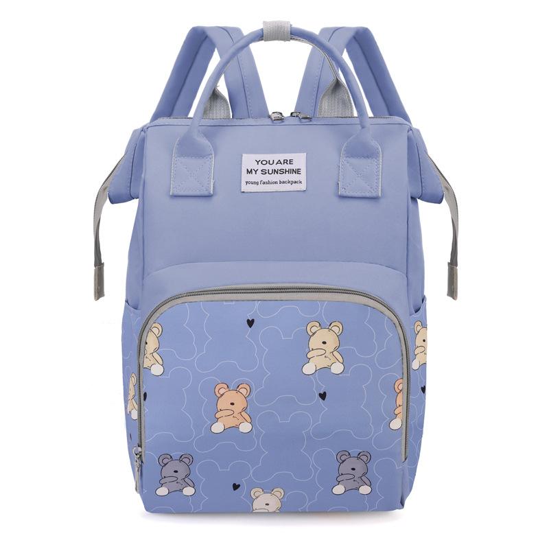 New printed mommy bag, multi-functional backpack, fashionable and cute mother and baby bag, mother bag, portable diaper bag.
