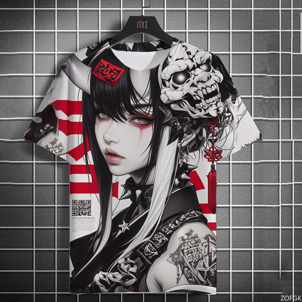 Мужская и женская летняя мода 3D-печать японское аниме печать футболка повседневная круглый вырез повседневный короткий рукав