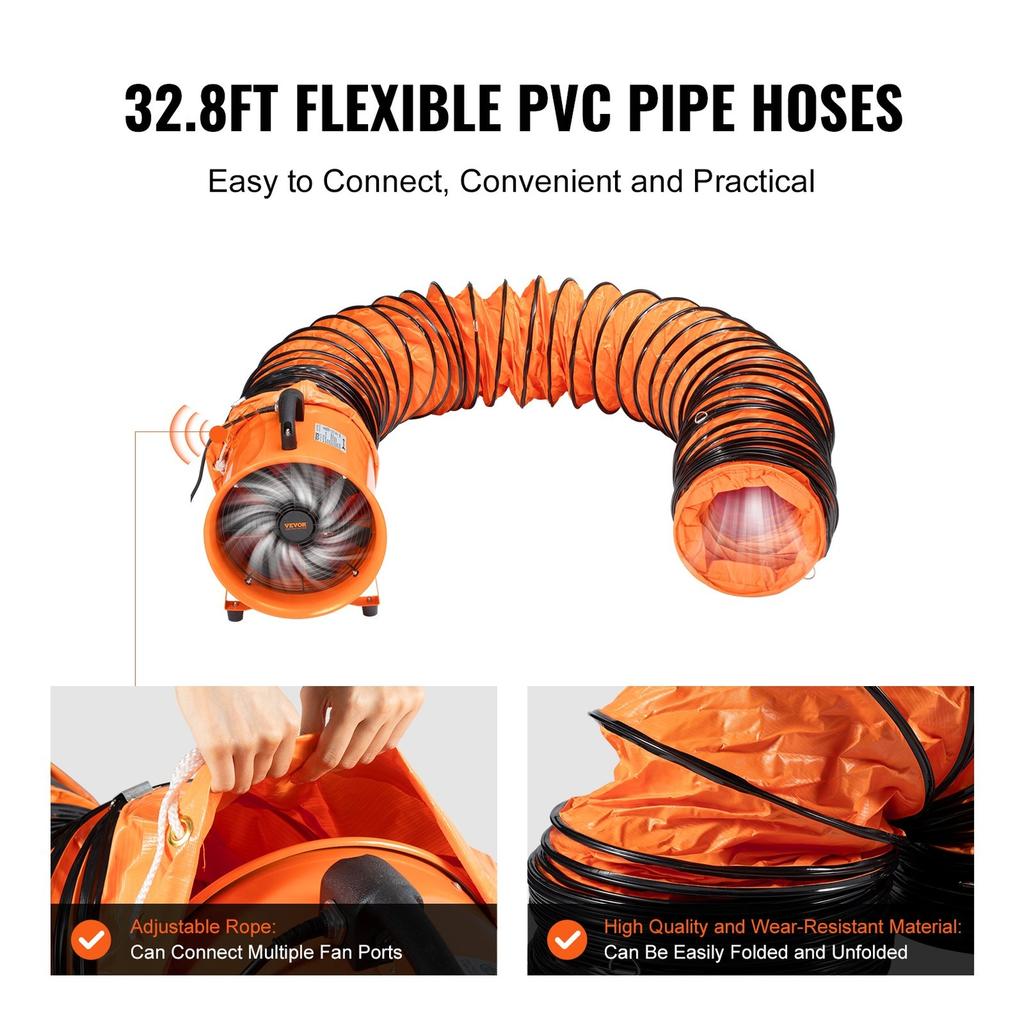 304.8mm Portable Extractor Fan Blower 10m Duct Hose Ventilator Industrial