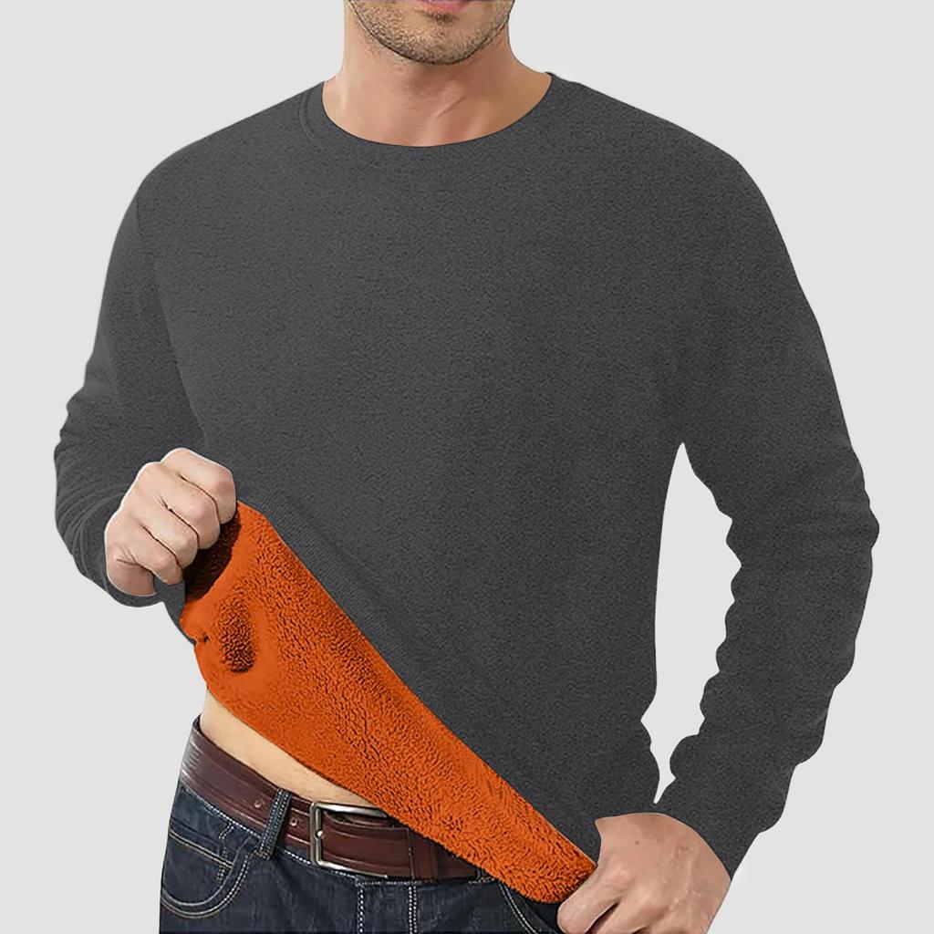 Мужские толстовки на подкладке Премиальные толстовки из флиса большой плотности Пуловеры Толстые термотолстовки