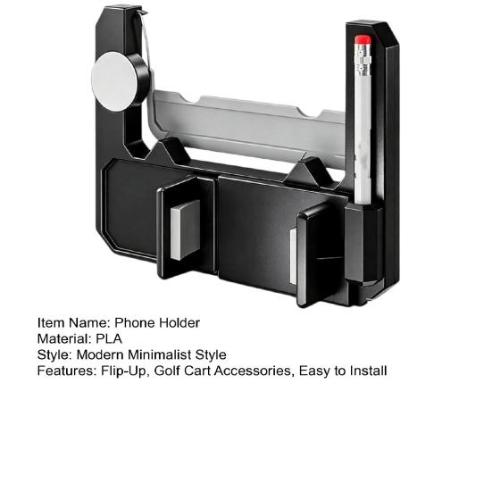 1/2Pcs Golf Cart Steering Flip-Up Cell Phone Wheel Phone Holder Mount with Pencil