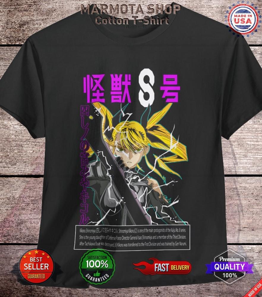 Kaiju No 8 Mina Shiro T-Shirt Anime Soft Tee Shirt All Sizes Kikoru Shinomiya