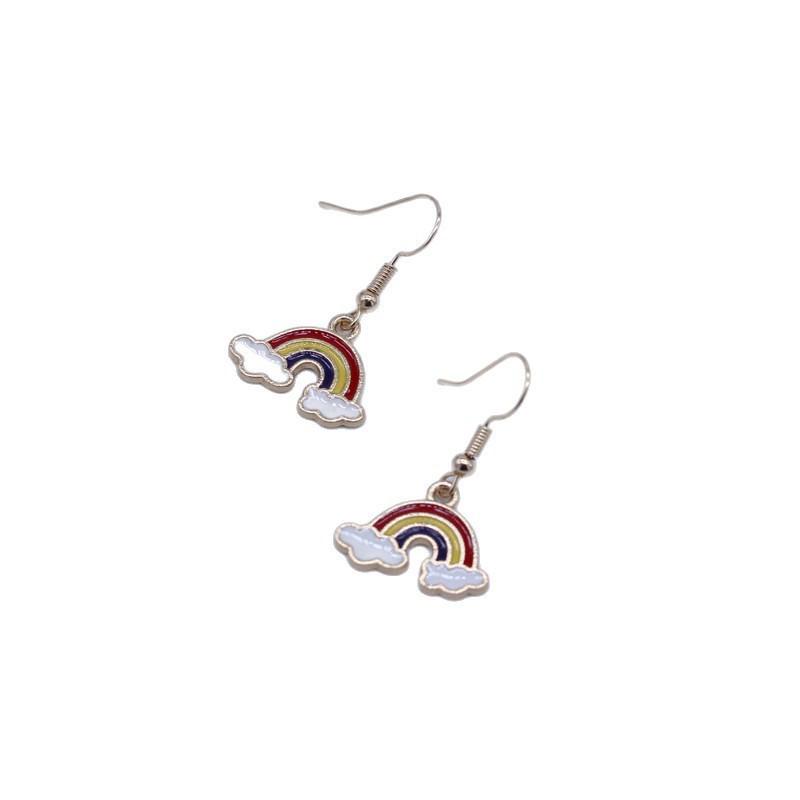 Trendy Rainbow Bridge Cloud Earrings: Cute, Cool Accessory for Hot Girls