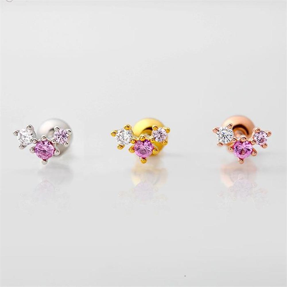 [Onm] Onm Surgical Pin Cubic Piercing Cute Purples 3 Types (Choose 1) (S9594049)