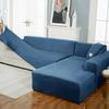 Super Soft Velvet Sofa Cover For Living Room Elastic L Shaped Chaiselongue Corner Couch Slipcover Washable Armchair Sofa Covers