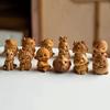 Handheld Zodiac Animal Thuja Wood Carvings: Cute Office Desk Healing Gifts