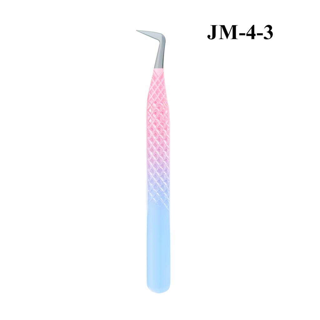 Free Custom Rose Gold pink with Gold Eyelash Extension Tweezers Private Label 410 Stainless Steel  Lash Tweezers