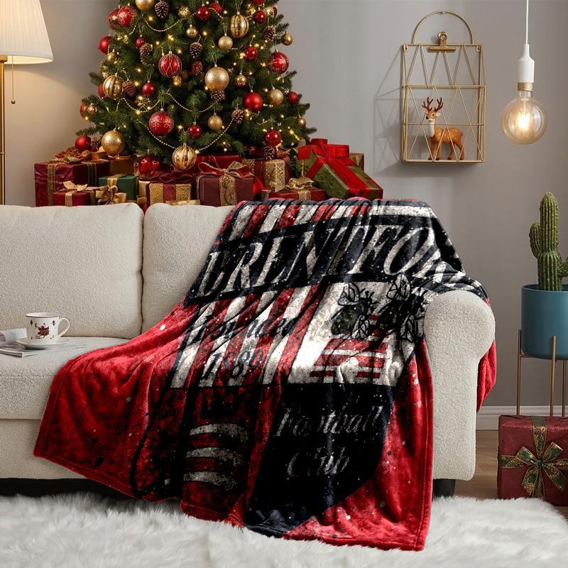 Brent-ford Football Club Crest Throws Blanket Flannel Blankets Plush for Couch Bed Gifts for Men Women Travel picnic blanket Christmas fan gifts