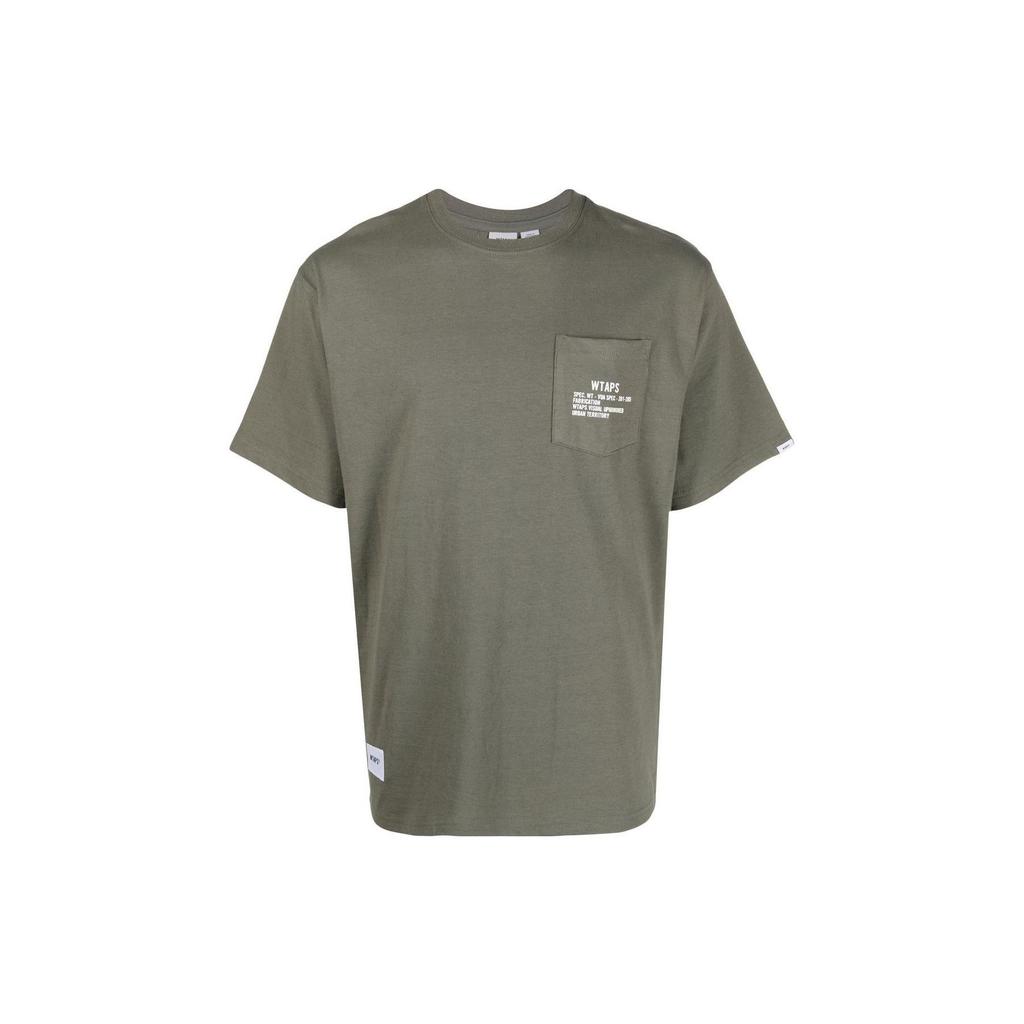 Vans FW22 Letter Logo Printed Round Neck Short Sleeve T-Shirt Men Tops Olive-Green VN0A7SPRYLS1CO