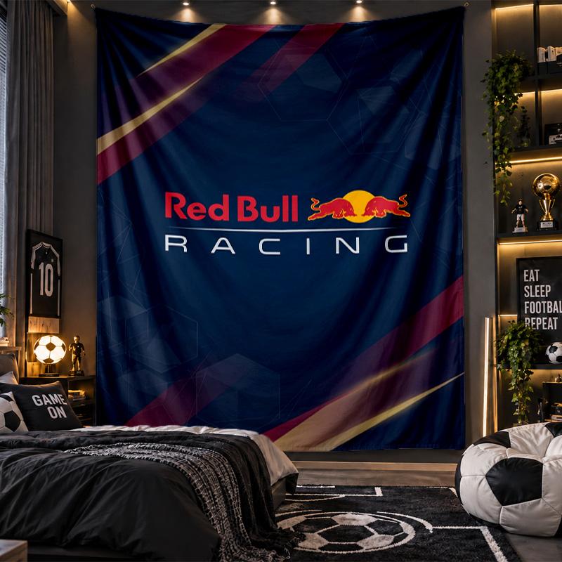 Настенный гобелен с принтом Red Bull Racing, тканевое панно для гостиной, спальни, домашнего декора