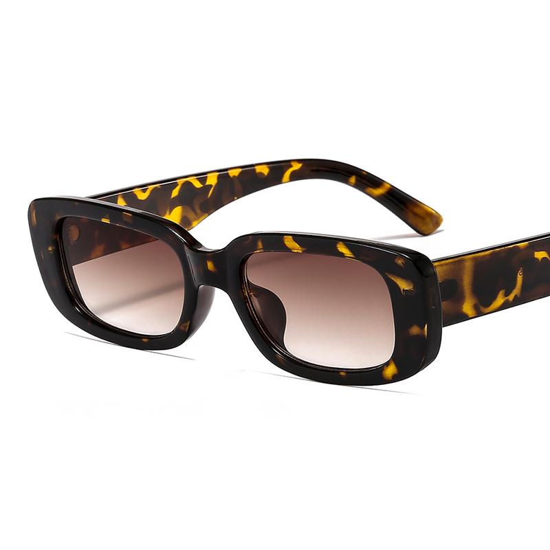 2022 Rectangle Vintage Sunglasses Fashion Leopard Summer Sunglasses Sport Retro Square
