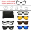 6 In 1 Polarized Sunglasses Men Women Magnetic Clip On Glasses  Optical Prescription Eyeglass Frames Magnet Clips