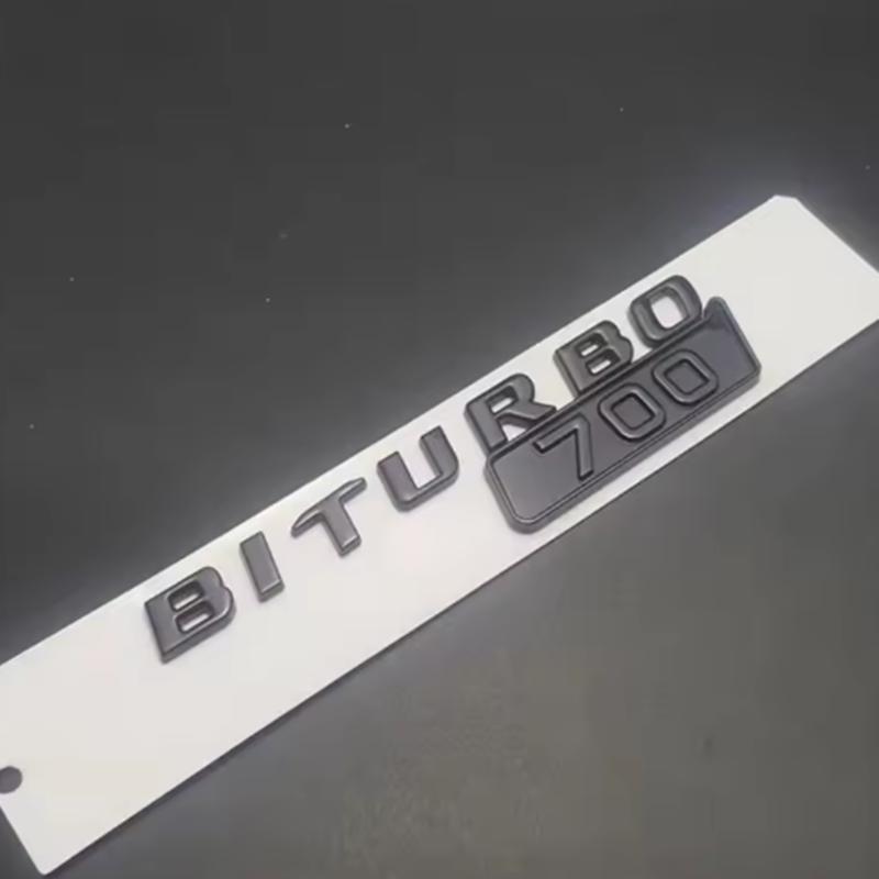 ABS BITURBO 700 800 900 Logo Side Fender Trunk Body Badge Emblem Decals Sticker For Benz Brabus G Class G700 G800 G900 W463 FS9