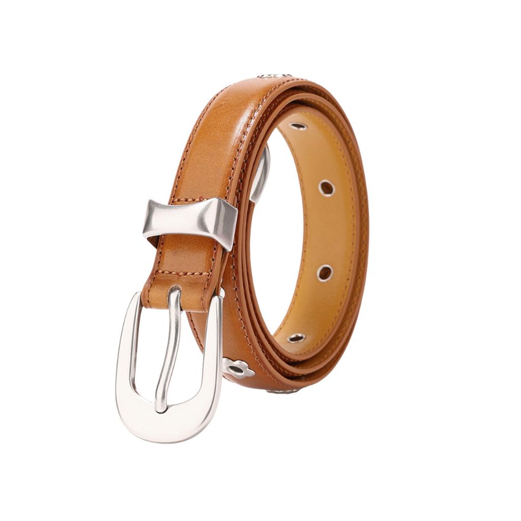 Новый Ретро Высококачественный Женский Ремень из Верхнего Слоя Кожи, Персонализированный Модный Ремень, Модный и Универсальный, Повседневный Ремень для Брюк