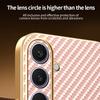 For Samsung Galaxy S25+ Phone Case Carbon Fiber Textured Electroplated TPU Back Cover