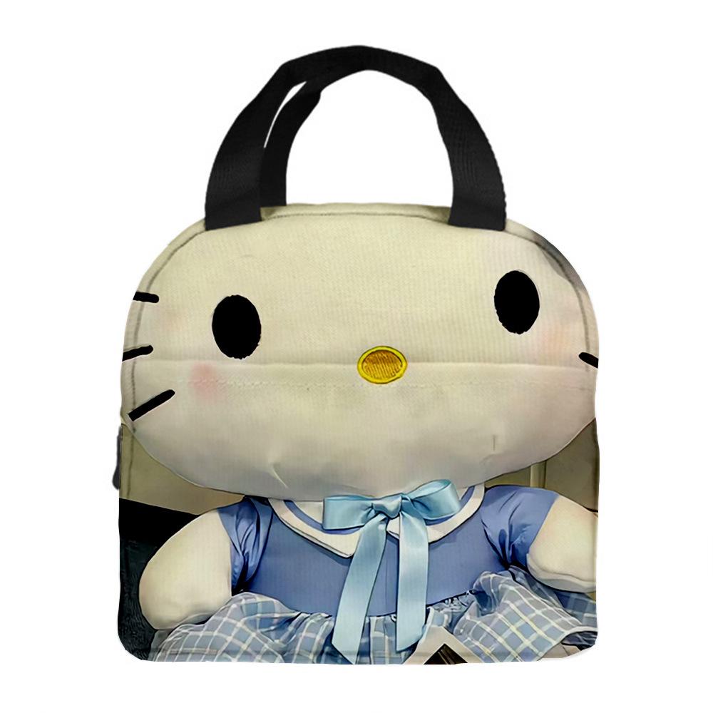 Hello Kitty Портативная сумка для еды Мультяшная сумка для бенто Термосумка для ланча с сумкой для хранения риса Портативная