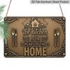 2D Flat 1pc ("8X12") The Kitchen Serves As The Core of The Household. Decorative Gift Sign, Floral Sign, Aluminium Sign, Garland Sign, Decor, Wall