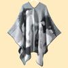 New Women's Autumn and Winter Jacquard Warm Split Shawl Scarf Cape Hot Sale