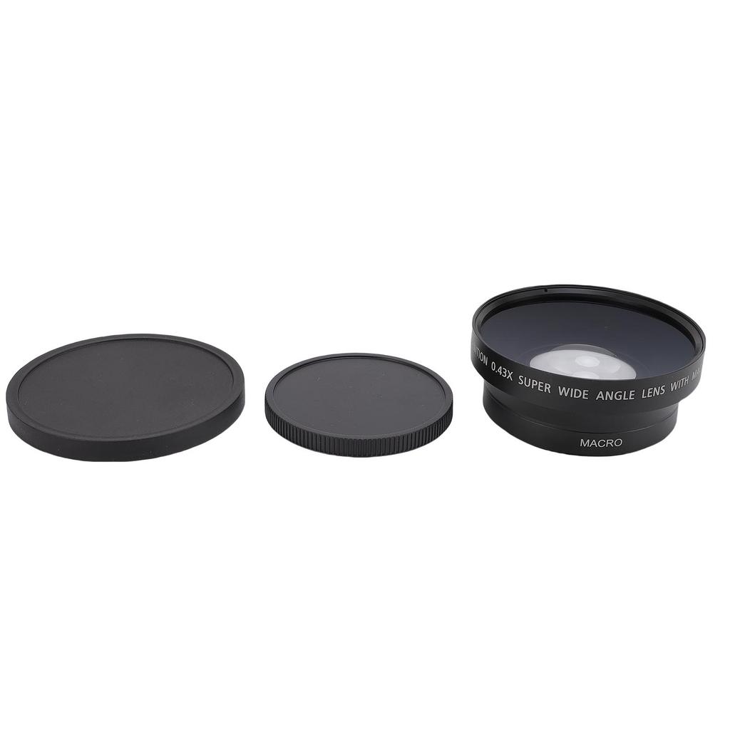 0.43X Wide Angle Macro Additional Lens 67mm HD 2 in 1 Extra Lens Attachment for Camera Photography
