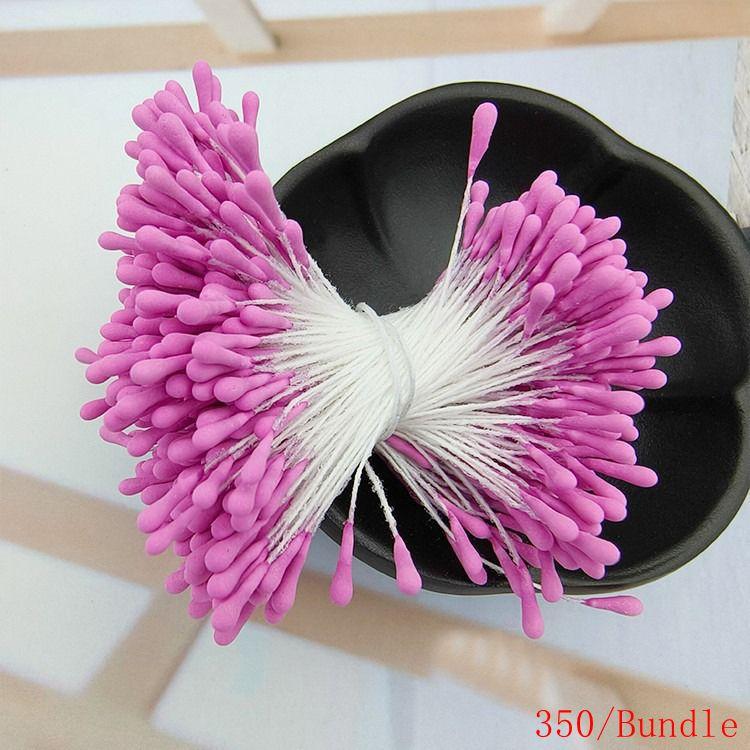 Multicolor 2mm 350Pcs Mini Flower Artificial Pearl Pistil Double Heads Hand-made Home Wedding Decoration Cake Decora DIY Needlew