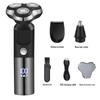 Cross-Border Men's Smart Electric Shaver: Floating Three-Blade Head, USB Rechargeable, Fully Washable.