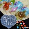1 Piece Cute Sea Conch Jellyfish Nail Art Moulds Ocean Theme 3D Silicone Nail Carving Mold Marine Creature Crafting Diy Tool