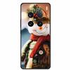 Christmas Phone Cases For Vivo X100 Ultra Pro 5G Case Black Silicone TPU Soft Cover For vivo X100 6.78" Santa Claus Bumper Funda