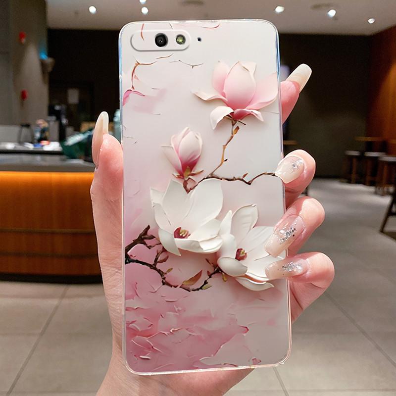 Phone Case For Huawei Y6 2018 Fundas Capa Butterfly Bow Protective Casing Transparent Soft Silicone TPU Cover Coque