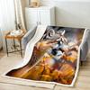 Galaxy black panther blanket cosmic animal space design soft throw mystical creature home decor fantasy wildlife print blanket